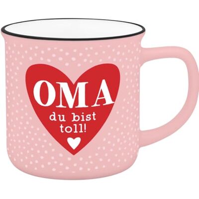 GRUSS & CO Becher in Emailloptik "Oma du bist toll! GRUSS & CO Becher in Emailloptik "Oma du bist toll!