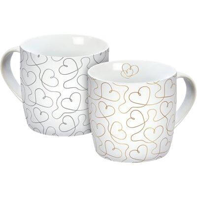 Gedalabels Tassen Set 2 teilig, Flying Hearts, Porzellan, 250ml, Tasse, Kaffeetasse, Porzellantasse, 2er Set, Geschenk, Freunde, Liebe, Herzen Gedalabels Tassen Set 2 teilig, Flying Hearts, Porzellan, 250ml, Tasse, Kaffeetasse, Porzellantasse, 2er Set, Geschenk, Freunde, Liebe, Herzen