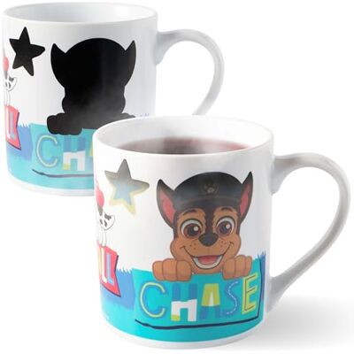 p:os PAW Patrol Tasse für Kinder mit Farbwechsel-Effekt ab 40°C Zaubertasse 230ml Geschenkidee für Mädchen und Jungen In bunter Geschenkbox, Weiß p:os PAW Patrol Tasse für Kinder mit Farbwechsel-Effekt ab 40°C Zaubertasse 230ml Geschenkidee für Mädchen und Jungen In bunter Geschenkbox, Weiß