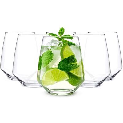 Glasmark KROSNO 1992 Trinkgläser für Wasser Säfte Longdrinks 4er Set Spülmaschinengeeignet Transparent 420 ml Glasmark KROSNO 1992 Trinkgläser für Wasser Säfte Longdrinks 4er Set Spülmaschinengeeignet Transparent 420 ml