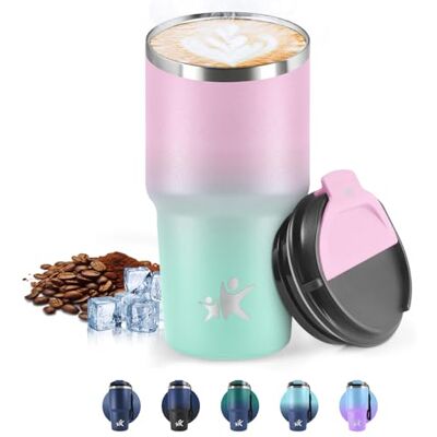 HoneyHolly Thermobecher 600 ml, Wiederverwendbar, Edelstahl Kaffeebecher-to-go Thermo, Auslaufsicher, Doppelwandiger Trinkbecher, Isolierbecher, Travel Mug für Heißen Kaffee, Tee und Kalte Getränke HoneyHolly Thermobecher 600 ml, Wiederverwendbar, Edelstahl Kaffeebecher-to-go Thermo, Auslaufsicher, Doppelwandiger Trinkbecher, Isolierbecher, Travel Mug für Heißen Kaffee, Tee und Kalte Getränke