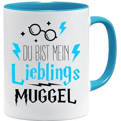 Jungle Mug Lustige Geschenk Tasse mit spruch Du bist mein lieblings Muggel Geschenkidee Muggel Tasse Geschenkidee für Freund (Hellblau) Jungle Mug Lustige Geschenk Tasse mit spruch Du bist mein lieblings Muggel Geschenkidee Muggel Tasse Geschenkidee für Freund (Hellblau)