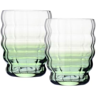 Krosno Gläser für Matcha Latte und Tee 2er-Set 400 ml, Kollektion Matcha Moments – Grüner Farbverlauf, bleifreies Kristallglas – Moderne Gläser für Heißgetränke, spülmaschinenfest Krosno Gläser für Matcha Latte und Tee 2er-Set 400 ml, Kollektion Matcha Moments – Grüner Farbverlauf, bleifreies Kristallglas – Moderne Gläser für Heißgetränke, spülmaschinenfest