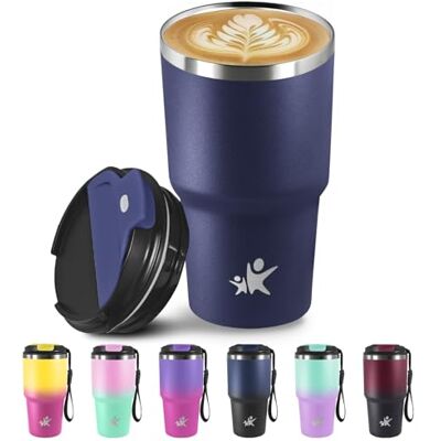 Grsta Thermosbecher- Isolierbecher, Doppelwandig Isoliert, Trinkbecher Auslaufsicher, 100% Dicht, Kaffeebecher to go, 6h Heiß und 8h Kalt, 20oz Thermobecher für Kaffee, Tee, Smoothies und Mehr Grsta Thermosbecher- Isolierbecher, Doppelwandig Isoliert, Trinkbecher Auslaufsicher, 100% Dicht, Kaffeebecher to go, 6h Heiß und 8h Kalt, 20oz Thermobecher für Kaffee, Tee, Smoothies und Mehr
