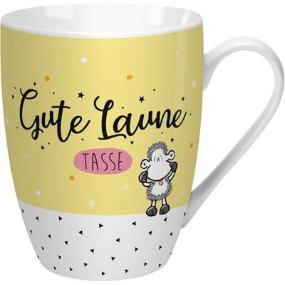 Sheepworld Tasse mit Spruch "Gute Laune" Kaffeetasse, Porzellan, 30 cl Lieblingstasse, Geschenk 59613 Sheepworld Tasse mit Spruch "Gute Laune" Kaffeetasse, Porzellan, 30 cl Lieblingstasse, Geschenk 59613