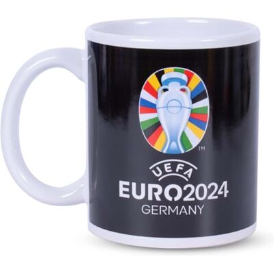 Hy-Pro Euro 2024 Keramikbecher, offiziell lizenziert, Schwarz Hy-Pro Euro 2024 Keramikbecher, offiziell lizenziert, Schwarz