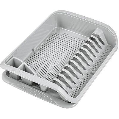 keeeper Geschirrabtropfkorb mit Tablett, Kunststoff, 39,5 x 29,5 x 8 cm, Pierre, Nordic Grey keeeper Geschirrabtropfkorb mit Tablett, Kunststoff, 39,5 x 29,5 x 8 cm, Pierre, Nordic Grey
