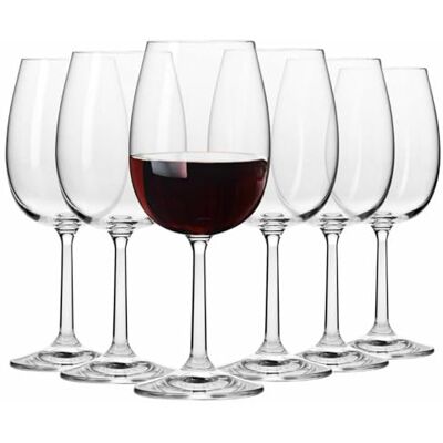 Krosno Rotweingläser 390 ml – 6er Set – Pure Kollektion – Bleifreies Kristallglas – Elegantes Design und Zeitloser Stil Krosno Rotweingläser 390 ml – 6er Set – Pure Kollektion – Bleifreies Kristallglas – Elegantes Design und Zeitloser Stil