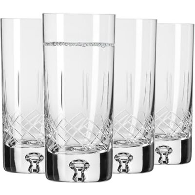 Krosno – Wasser-, Saft- & Longdrinkgläser 300 ml – 4er Set – Saga Kollektion – Kristallglas – Handgefertigt & Geschliffen – Geschenk, Farblos Cut 3 Krosno – Wasser-, Saft- & Longdrinkgläser 300 ml – 4er Set – Saga Kollektion – Kristallglas – Handgefertigt & Geschliffen – Geschenk, Farblos Cut 3