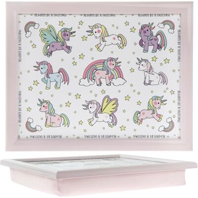 The Leonardo Collection Lesser and pavey LP42725 Knietablett mit Einhorn-Motiv, klein, 35 x 28 x 6 cm, Mehrfarbig The Leonardo Collection Lesser and pavey LP42725 Knietablett mit Einhorn-Motiv, klein, 35 x 28 x 6 cm, Mehrfarbig