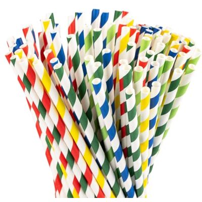 Carehabi 200 Stück Strohhalme Papier, gestreift Trinkhalme für Cocktails, Geburtstag, Hochzeit, Weihnachten, Babyparty, Feier und Party, 5 Farben Carehabi 200 Stück Strohhalme Papier, gestreift Trinkhalme für Cocktails, Geburtstag, Hochzeit, Weihnachten, Babyparty, Feier und Party, 5 Farben