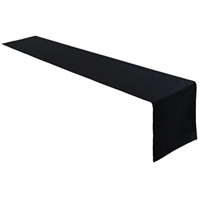 Lemos Home Hochwertiger Tischläufer Tischwäsche aus 100% Baumwolle Kollektion Konzept, Farbe & Größe wählbar (Tischläufer 40x200cm, Schwarz) Lemos Home Hochwertiger Tischläufer Tischwäsche aus 100% Baumwolle Kollektion Konzept, Farbe & Größe wählbar (Tischläufer 40x200cm, Schwarz)