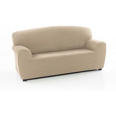 FAVERTI ® Sofabezug für 4-Sitzer, elastisch, universal, von 220 bis 260 cm, Modell Reale Beige Sofabezug hochwertiger Schutz aus Jacquard-Stoff in Baumwolloptik FAVERTI ® Sofabezug für 4-Sitzer, elastisch, universal, von 220 bis 260 cm, Modell Reale Beige Sofabezug hochwertiger Schutz aus Jacquard-Stoff in Baumwolloptik