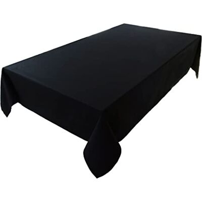 Lemos Home Hochwertige Tischdecke Tischwäsche aus 100% Baumwolle Kollektion Konzept, Farbe & Größe wählbar (Tischdecke 150x220cm, Schwarz) Lemos Home Hochwertige Tischdecke Tischwäsche aus 100% Baumwolle Kollektion Konzept, Farbe & Größe wählbar (Tischdecke 150x220cm, Schwarz)