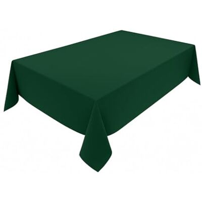 Lemos Home Hochwertige Tischdecke aus Minimate Gewebe. Modern, glatt, breiter Saum, bügelfrei, strapazierfähig, waschbar, trocknergeeignet. Küche und Wohnzimmer. Größe und Farbe wählbar. (Dunkelgrün, 120 x 160) Lemos Home Hochwertige Tischdecke aus Minimate Gewebe. Modern, glatt, breiter Saum, bügelfrei, strapazierfähig, waschbar, trocknergeeignet. Küche und Wohnzimmer. Größe und Farbe wählbar. (Dunkelgrün, 120 x 160)