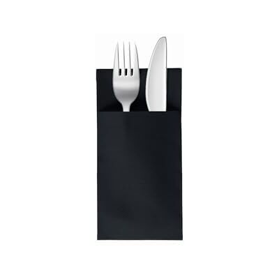 VelaHub Soft Point 50 Besteckservietten, Hochwertige, Einwegserviette, 39x38 cm, Schwarz VelaHub Soft Point 50 Besteckservietten, Hochwertige, Einwegserviette, 39x38 cm, Schwarz