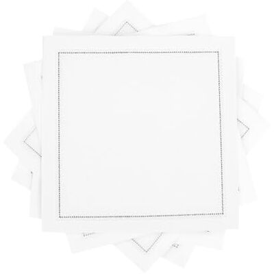 Signature Napkins Weiße Cocktail-Servietten, 100% Baumwolle, 50 Stück, 11,4 x 11,4 cm, Hotelqualität, weich und saugfähig, ideal für Zuhause, Partys und besondere Anlässe, Brautpartys, Hochzeiten, Jubiläen und Signature Napkins Weiße Cocktail-Servietten, 100% Baumwolle, 50 Stück, 11,4 x 11,4 cm, Hotelqualität, weich und saugfähig, ideal für Zuhause, Partys und besondere Anlässe, Brautpartys, Hochzeiten, Jubiläen und