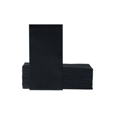 VelaHub Soft Point 50 Servietten, 1/8 Falten, Hochwertige, Einwegserviette, 39x38 cm, Schwarz VelaHub Soft Point 50 Servietten, 1/8 Falten, Hochwertige, Einwegserviette, 39x38 cm, Schwarz