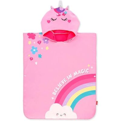 LEGAMI Kinder-Strandtuch, Poncho-Handtuch, Bademantel aus Mikrofaser, kompakt, leicht, schnelltrocknend, Ultra-absorbierend, Kapuzenhandtuch, Einheitsgröße LEGAMI Kinder-Strandtuch, Poncho-Handtuch, Bademantel aus Mikrofaser, kompakt, leicht, schnelltrocknend, Ultra-absorbierend, Kapuzenhandtuch, Einheitsgröße