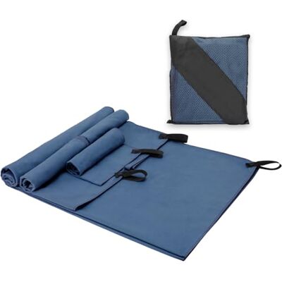 Alyvisun Groß Mikrofaser Handtuch 4 Stück Kompakt & Ultraleicht Reisehandtuch Schnelltrocknend für Gym, Fitness, Yoga, Sauna, Strand, Camping 3 Größen Blau Alyvisun Groß Mikrofaser Handtuch 4 Stück Kompakt & Ultraleicht Reisehandtuch Schnelltrocknend für Gym, Fitness, Yoga, Sauna, Strand, Camping 3 Größen Blau