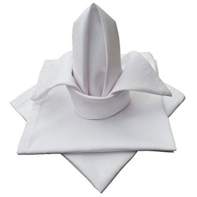 Lemos Home Stoffserviette aus Baumwolle 45x45 cm Serviette 4 Stück (Weiß) Lemos Home Stoffserviette aus Baumwolle 45x45 cm Serviette 4 Stück (Weiß)