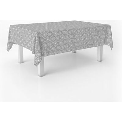 ECOMMERC3 Fleckabweisende Tischdecke für rechteckigen Tisch, Größe 240x140 cm Schmutzabweisende Tischdecke, extra weich und wasserdicht, Polygon GRAU ECOMMERC3 Fleckabweisende Tischdecke für rechteckigen Tisch, Größe 240x140 cm Schmutzabweisende Tischdecke, extra weich und wasserdicht, Polygon GRAU