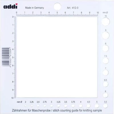 Addi Zählrahmen Weiß Zählhilfe für Strick- und Häkelprojekte Addi Zählrahmen Weiß Zählhilfe für Strick- und Häkelprojekte