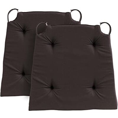 Traumnacht Stuhlkissen Basic 2er Set, mit einem Baumwollbezug, 40 x 42 x 5 cm, Kastanie, Öko-Tex Zertifiziert, produziert nach deutschem Qualitätsstandard Traumnacht Stuhlkissen Basic 2er Set, mit einem Baumwollbezug, 40 x 42 x 5 cm, Kastanie, Öko-Tex Zertifiziert, produziert nach deutschem Qualitätsstandard