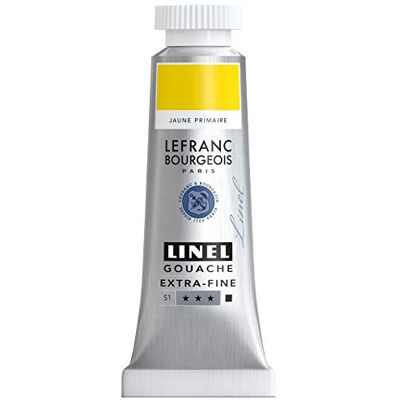 Lefranc Bourgeois 301159 Linel Gouache extrafeine und geschmeidige Wasserfarben mit maximaler Farbintensität, Leuchtkraft für streifenfreien Auftrag, 14ml Tube Primärgelb Lefranc Bourgeois 301159 Linel Gouache extrafeine und geschmeidige Wasserfarben mit maximaler Farbintensität, Leuchtkraft für streifenfreien Auftrag, 14ml Tube Primärgelb