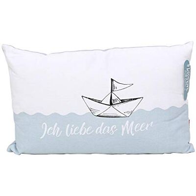 Dekohelden24 Meer Kissen mit Bezug aus 100% Baumwolle, L/B/H: 40 x 13 x 23 cm. Motiv: Ich Liebe das Meer. Dekohelden24 Meer Kissen mit Bezug aus 100% Baumwolle, L/B/H: 40 x 13 x 23 cm. Motiv: Ich Liebe das Meer.