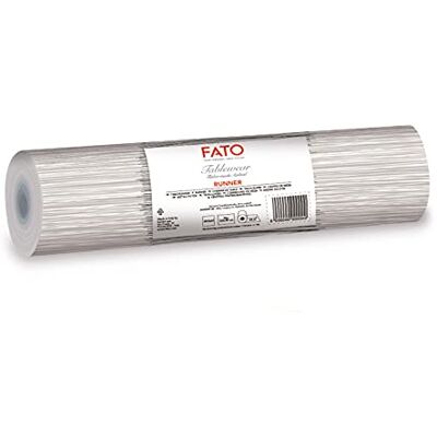 FATO Tischläufer, Textileffekt, Größe 0,4x24 m, vorgeschnitten alle 1,20 m, Packung mit 20 Läufern, Drypap, Airliad, Hohe Qualität, Gemustertes Papier, Dusty Millerighe FATO Tischläufer, Textileffekt, Größe 0,4x24 m, vorgeschnitten alle 1,20 m, Packung mit 20 Läufern, Drypap, Airliad, Hohe Qualität, Gemustertes Papier, Dusty Millerighe