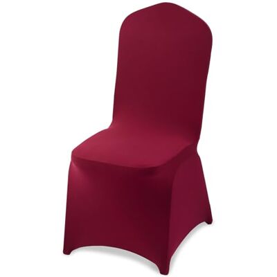 VEVOR Stuhlhussen Stuhlbezug 50 STK. waschbarer & Abnehmbarer Stuhlüberzug aus Polyester-Spandex für Hochzeitsfeiern Esszimmerbankette Restaurant, passend für Stühle (51 x 45 x 95 cm) Burgunderrot VEVOR Stuhlhussen Stuhlbezug 50 STK. waschbarer & Abnehmbarer Stuhlüberzug aus Polyester-Spandex für Hochzeitsfeiern Esszimmerbankette Restaurant, passend für Stühle (51 x 45 x 95 cm) Burgunderrot