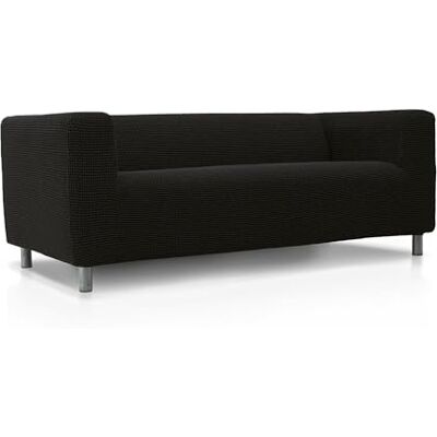 FAVERTI ® Super elastischer Sofabezug, kompatibel mit dem Sofa KLIPPAN 2-Sitzer von IKEA Modell Novele Schwarz Qualitätsschutz aus Jacquard-Stoff und Baumwollgefühl FAVERTI ® Super elastischer Sofabezug, kompatibel mit dem Sofa KLIPPAN 2-Sitzer von IKEA Modell Novele Schwarz Qualitätsschutz aus Jacquard-Stoff und Baumwollgefühl