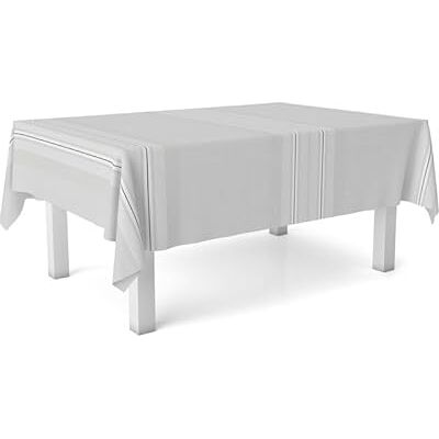 ECOMMERC3 Wachstuch, rechteckig, Größe 260 x 140 cm, Stil, Haltbarkeit und einfache Reinigung für Ihren Tisch, fleckenabweisende und wasserdichte Wachstuch-Tischdecke Oslo Weiss ECOMMERC3 Wachstuch, rechteckig, Größe 260 x 140 cm, Stil, Haltbarkeit und einfache Reinigung für Ihren Tisch, fleckenabweisende und wasserdichte Wachstuch-Tischdecke Oslo Weiss