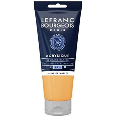 Lefranc Bourgeois 300397 Fine Acrylfarbe Neapelgelb, 80ml Tube, cremige Acrylfarbe auf Wasserbasis, schnell trocknend, lichtecht, wasserfest Lefranc Bourgeois 300397 Fine Acrylfarbe Neapelgelb, 80ml Tube, cremige Acrylfarbe auf Wasserbasis, schnell trocknend, lichtecht, wasserfest