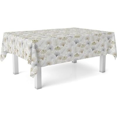 ECOMMERC3 Fleckabweisende Tischdecke für rechteckigen Tisch, Größe 140x140 cm Schmutzabweisende Tischdecke, extra weich und wasserdicht, PALMITO BEIGE ECOMMERC3 Fleckabweisende Tischdecke für rechteckigen Tisch, Größe 140x140 cm Schmutzabweisende Tischdecke, extra weich und wasserdicht, PALMITO BEIGE