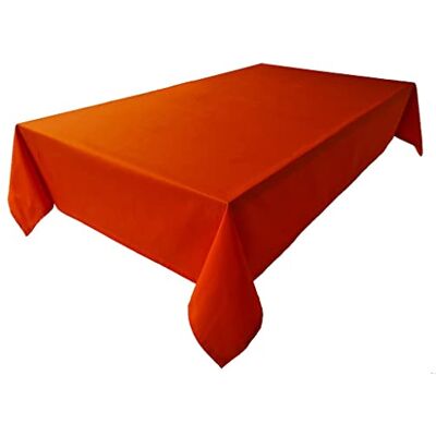 Lemos Home Hochwertige Tischdecke Tischwäsche aus 100% Baumwolle Kollektion Konzept, Farbe & Größe wählbar (Tischdecke 120x200cm, Orange) Lemos Home Hochwertige Tischdecke Tischwäsche aus 100% Baumwolle Kollektion Konzept, Farbe & Größe wählbar (Tischdecke 120x200cm, Orange)