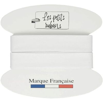 Les Petits Rubans Schrägband aus 100% Baumwolle – 20 mm breit, 5 Meter lang – Einfassung zum Nähen, Polstern, Kleidung, Decken – Weiß Les Petits Rubans Schrägband aus 100% Baumwolle – 20 mm breit, 5 Meter lang – Einfassung zum Nähen, Polstern, Kleidung, Decken – Weiß