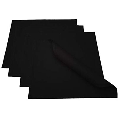 Lemos Home Platzset Tischset Platzdeckchen 4 Stück ca. 46 x 36 cm aus Baumwolle Viele Farben (Schwarz) Lemos Home Platzset Tischset Platzdeckchen 4 Stück ca. 46 x 36 cm aus Baumwolle Viele Farben (Schwarz)