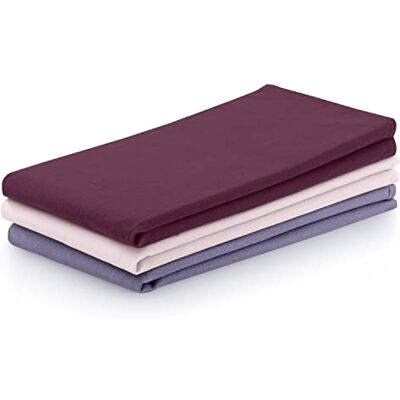 AmeliaHome 3er Set Geschirrtücher Baumwolle Küchentücher 50x70 cm Glatt Letty Violett Puderrosa Rosa AmeliaHome 3er Set Geschirrtücher Baumwolle Küchentücher 50x70 cm Glatt Letty Violett Puderrosa Rosa