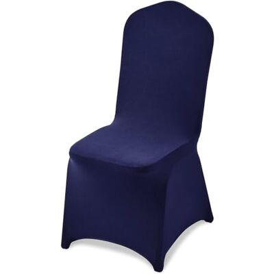 VEVOR Stuhlhussen Stuhlbezug 50 STK. waschbarer & Abnehmbarer Stuhlüberzug aus Polyester-Spandex für Hochzeitsfeiern Esszimmerbankette Restaurant, passend für Stühle (51 x 45 x 95 cm) Marineblau VEVOR Stuhlhussen Stuhlbezug 50 STK. waschbarer & Abnehmbarer Stuhlüberzug aus Polyester-Spandex für Hochzeitsfeiern Esszimmerbankette Restaurant, passend für Stühle (51 x 45 x 95 cm) Marineblau