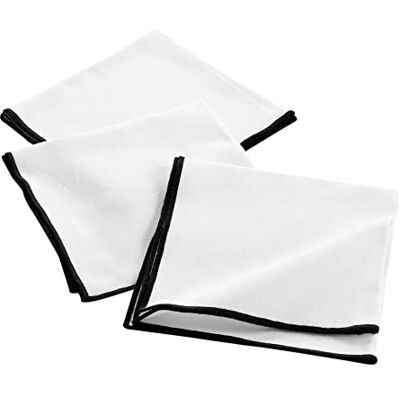 Douceur d'Intérieur , 3 Servietten (40 x 40 cm) Mistraline, weiß, recycelte Baumwolle Douceur d'Intérieur , 3 Servietten (40 x 40 cm) Mistraline, weiß, recycelte Baumwolle