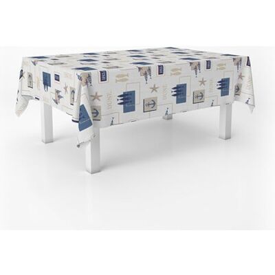 ECOMMERC3 Fleckabweisende Tischdecke für rechteckigen Tisch, Größe 300x140 cm Schmutzabweisende Tischdecke, extra weich und wasserdicht, SEA BLAU ECOMMERC3 Fleckabweisende Tischdecke für rechteckigen Tisch, Größe 300x140 cm Schmutzabweisende Tischdecke, extra weich und wasserdicht, SEA BLAU