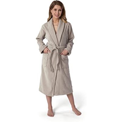 Möve Homewear Schalkragenmantel Velour, Bademantel, Größe S, Silver Grey Möve Homewear Schalkragenmantel Velour, Bademantel, Größe S, Silver Grey