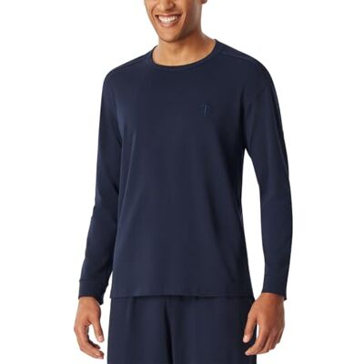 Schiesser Herren Schlafshirt Rundhals Langarm Loungewear Nightwear Organic Cotton 150 Years Schiesser Herren Schlafshirt Rundhals Langarm Loungewear Nightwear Organic Cotton 150 Years