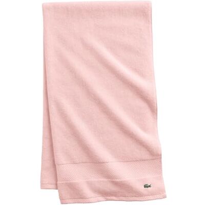 Lacoste Heritage-Supima-Baumwollduschtuch, Hellrosa, 76,2 x 137,2 cm Lacoste Heritage-Supima-Baumwollduschtuch, Hellrosa, 76,2 x 137,2 cm