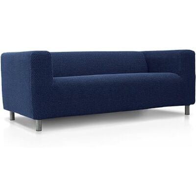 FAVERTI ® Super elastischer Sofabezug kompatibel mit dem Sofa KLIPPAN 2-Sitzer von IKEA Modell Novelle Marineblau Qualitätsschutz aus Jacquard-Stoff und Baumwolle FAVERTI ® Super elastischer Sofabezug kompatibel mit dem Sofa KLIPPAN 2-Sitzer von IKEA Modell Novelle Marineblau Qualitätsschutz aus Jacquard-Stoff und Baumwolle
