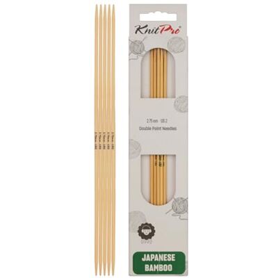 KnitPro Bambus Strumpfsticke 15cm US2 - Strumpfsticke KnitPro Bambus Strumpfsticke 15cm US2 - Strumpfsticke