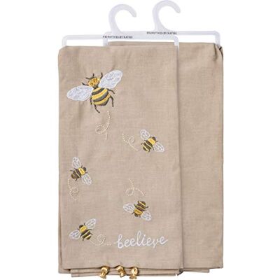 Primitives by Kathy Küchen-Geschirrtuch, Beelieve, Besticktes Bienen-Design Primitives by Kathy Küchen-Geschirrtuch, Beelieve, Besticktes Bienen-Design