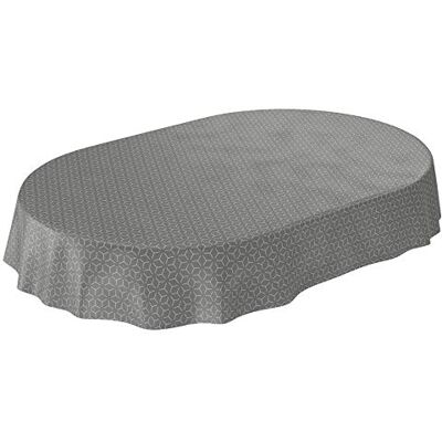 ANRO Tischdecke Wachstuch abwaschbar Wachstuchtischdecke Wachstischdecke Nordic Style Grau Oval 180x140cm ANRO Tischdecke Wachstuch abwaschbar Wachstuchtischdecke Wachstischdecke Nordic Style Grau Oval 180x140cm